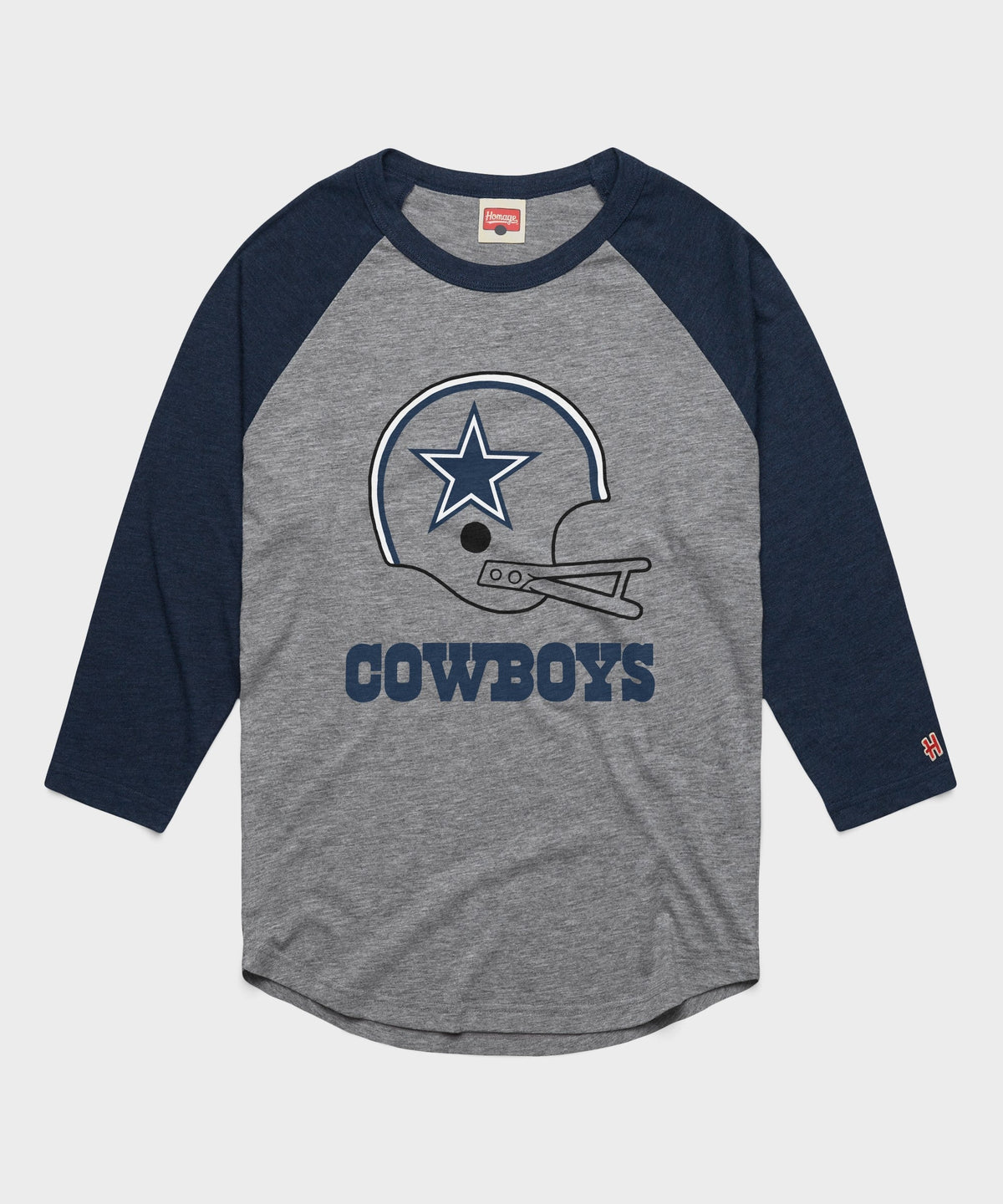 Dallas Cowboys Big Helmet Raglan