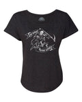 Women's Do What You Love Grim Reaper Scoop Neck T-Shirt