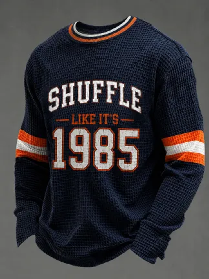 Men's Waffle Sweatshirt, Football Gameday Apparel for Football Fans