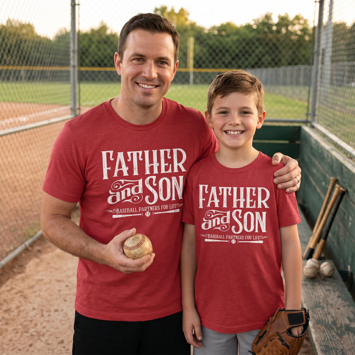 Father And Son Baseball Partners For Life Men's T Shirt