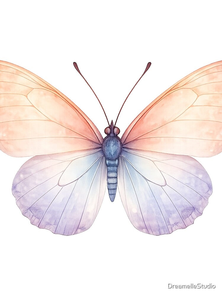 Soft Pastel Butterfly Aesthetic – Minimal Feminine Watercolor Butterfly Design by DreamelleStudio
