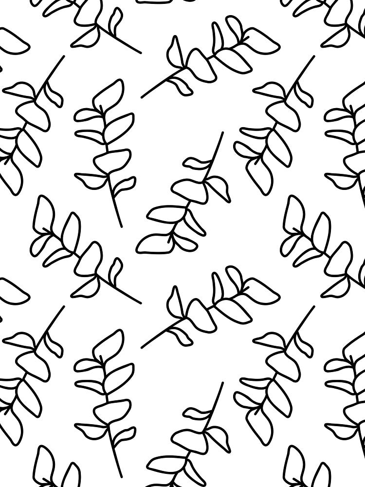 Fine Line Eucalyptus Leaf Pattern by AgataCreate