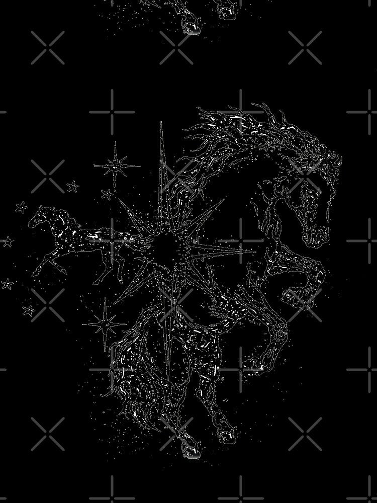 Dark Star Stallion - Horse Y2K Minimal by Plastic Memory Archive