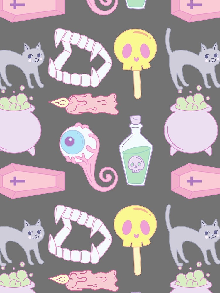 Pastel Goth Halloween Candy by hugsandoranges
