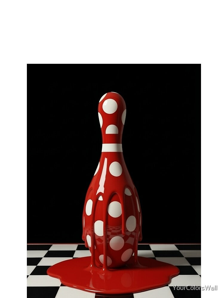 Dripping Bowling Pin Polka Dot Pop Art by YourColorsWall