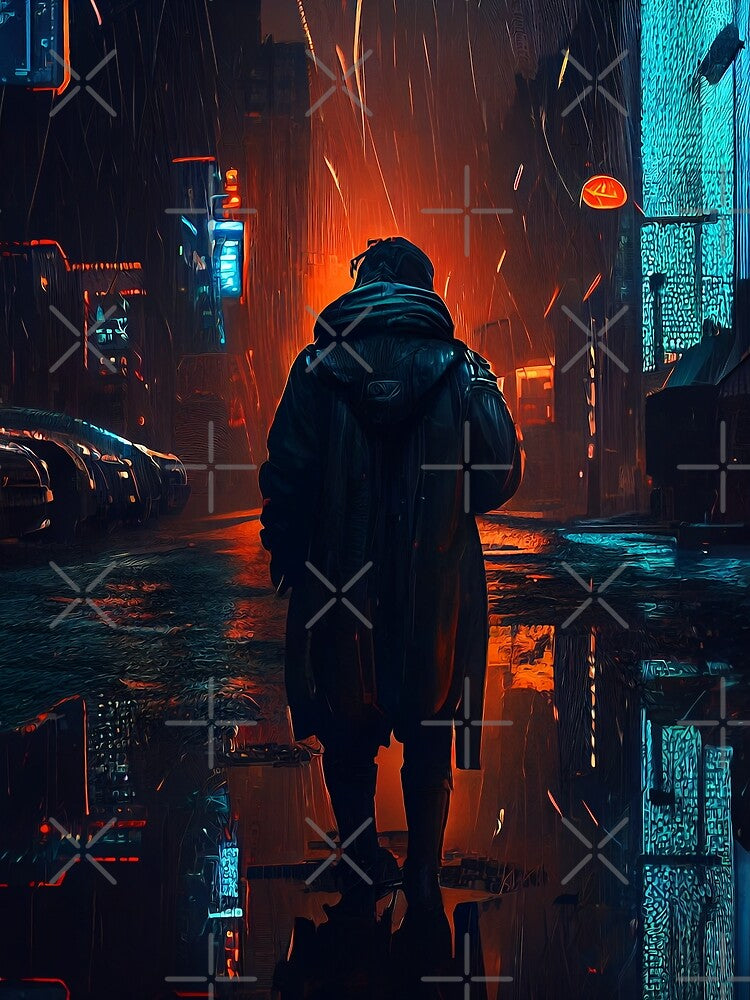 Lonely Rainy Night in Cyberpunk City #4 by Artistic Pandas