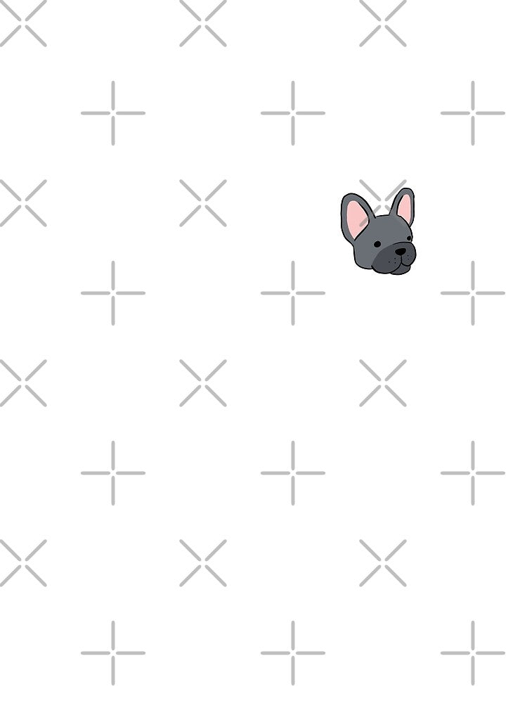 Cute cartoon french bulldog  face by Yarafantasyart