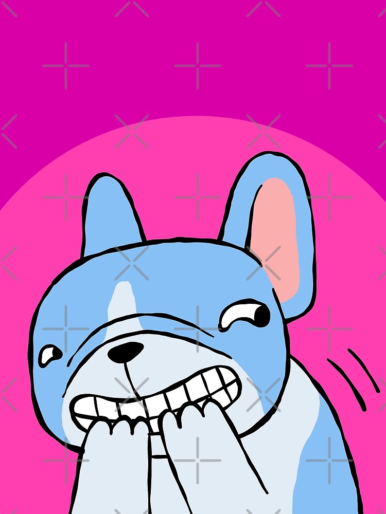 French Bulldog, Funny Frenchie Cartoon by 2424studio