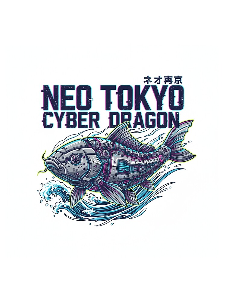Neo Tokyo Cyber Dragon – Mecha Koi Fish Japanese Streetwear by R & K Fashions