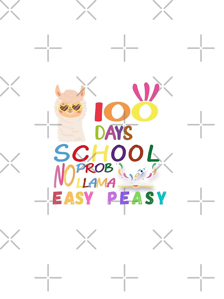 100 days of school no problem Llama kids by SamXDesigns