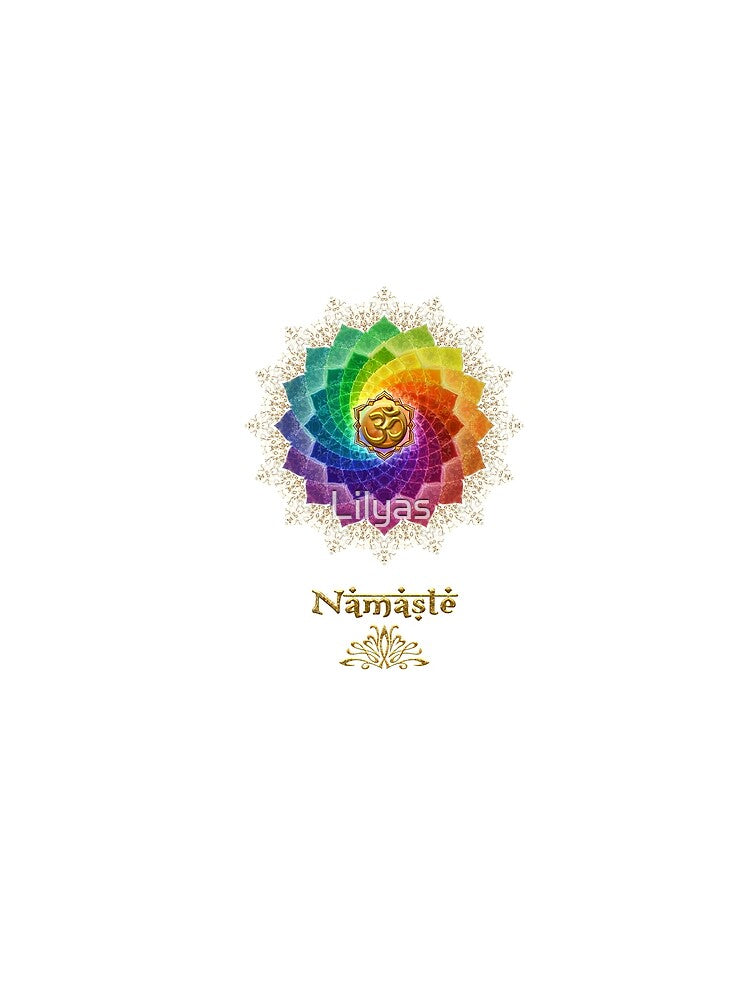 Rainbow Lotus Om Namaste by Lilyas
