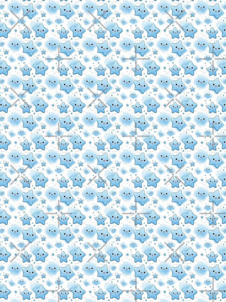 Blue Magic Stars Cute Kawaii Anime by MoshieShop