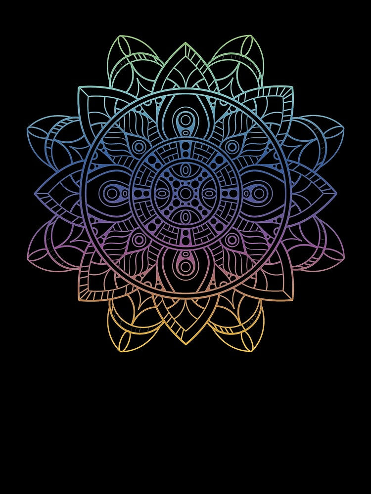 Mandala, Tee, Minimalist print, Yoga graphic, Amaste, Prana by Lisbob