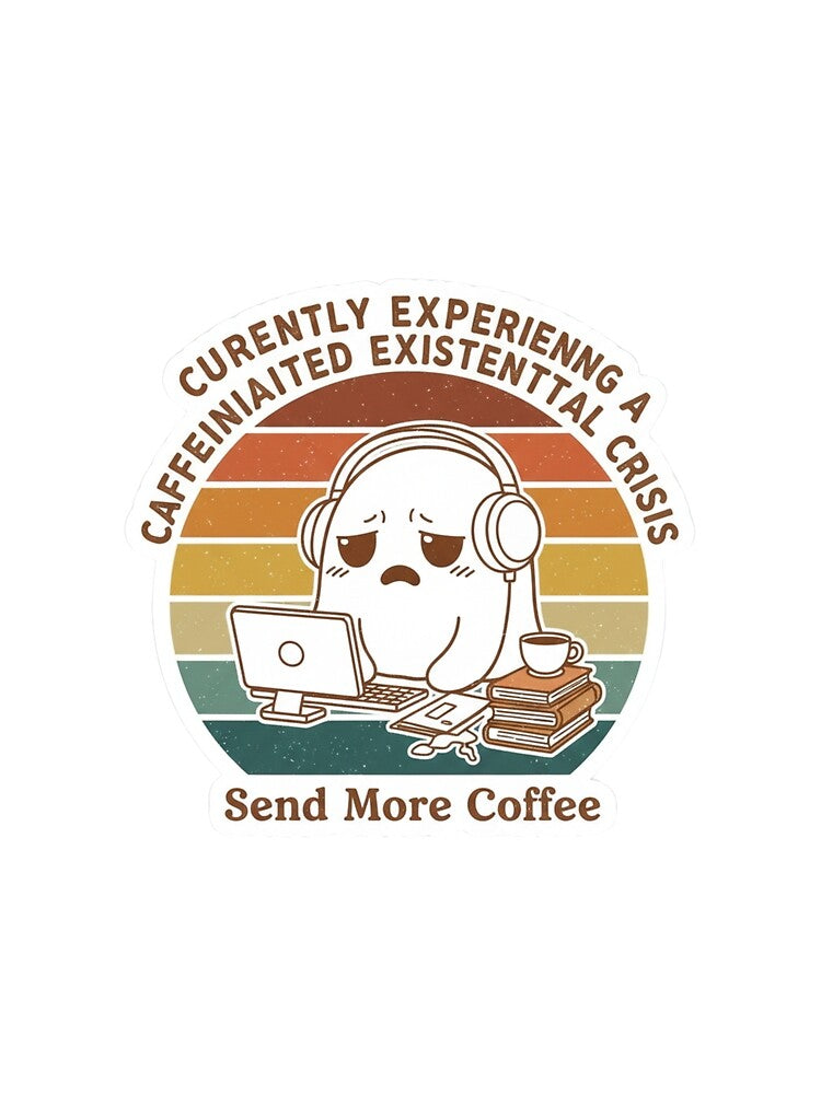 Funny Cat Drinking Coffee Sticker - "Espresso Yourself" Cute Kitten Design by BShop20 – Cute Funny Tees & Gifts