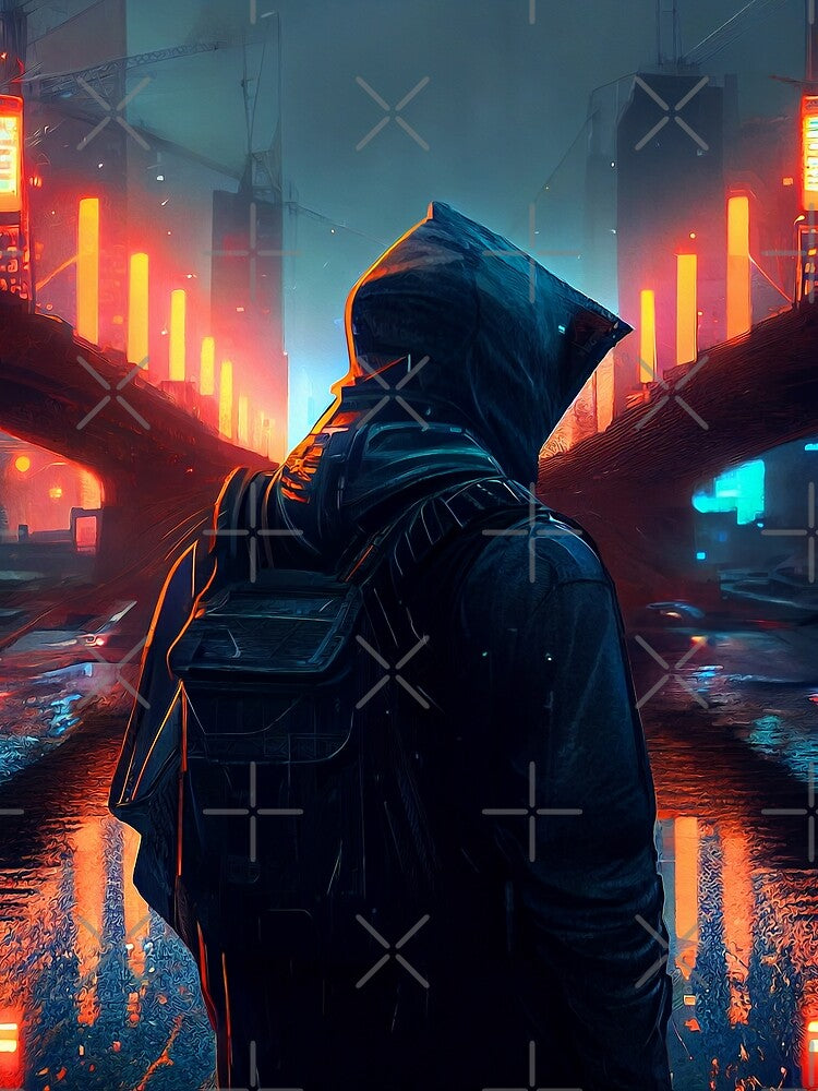 Lonely Rainy Night in Cyberpunk City #7 by Artistic Pandas