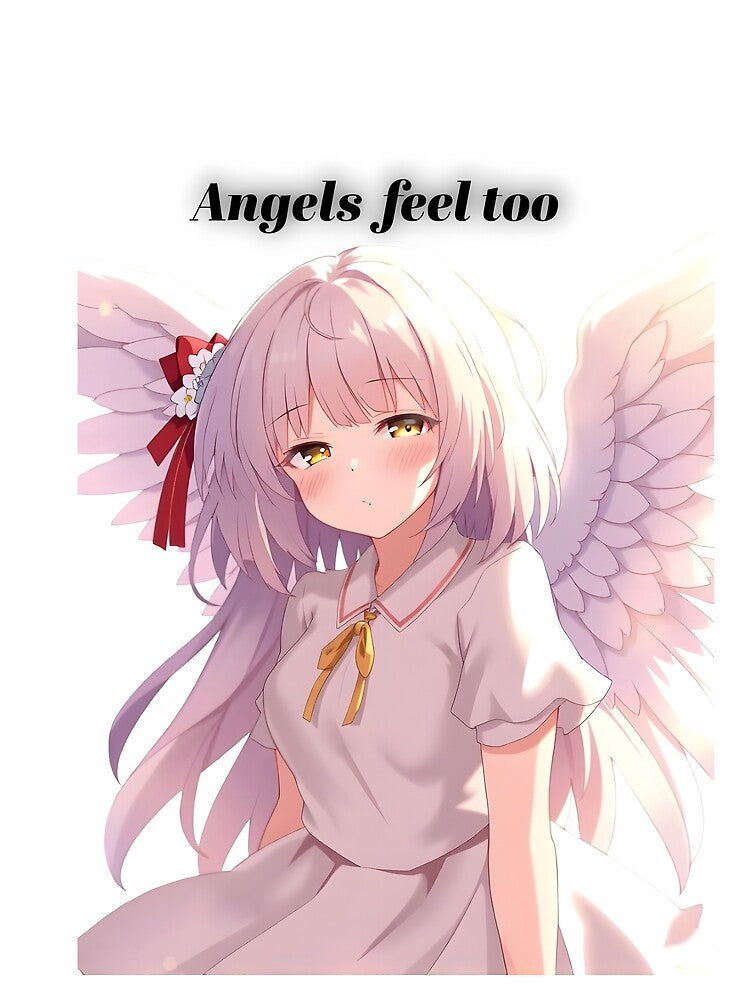 Soft Angel Girl – Aesthetic Anime Angel Art by Fundyy