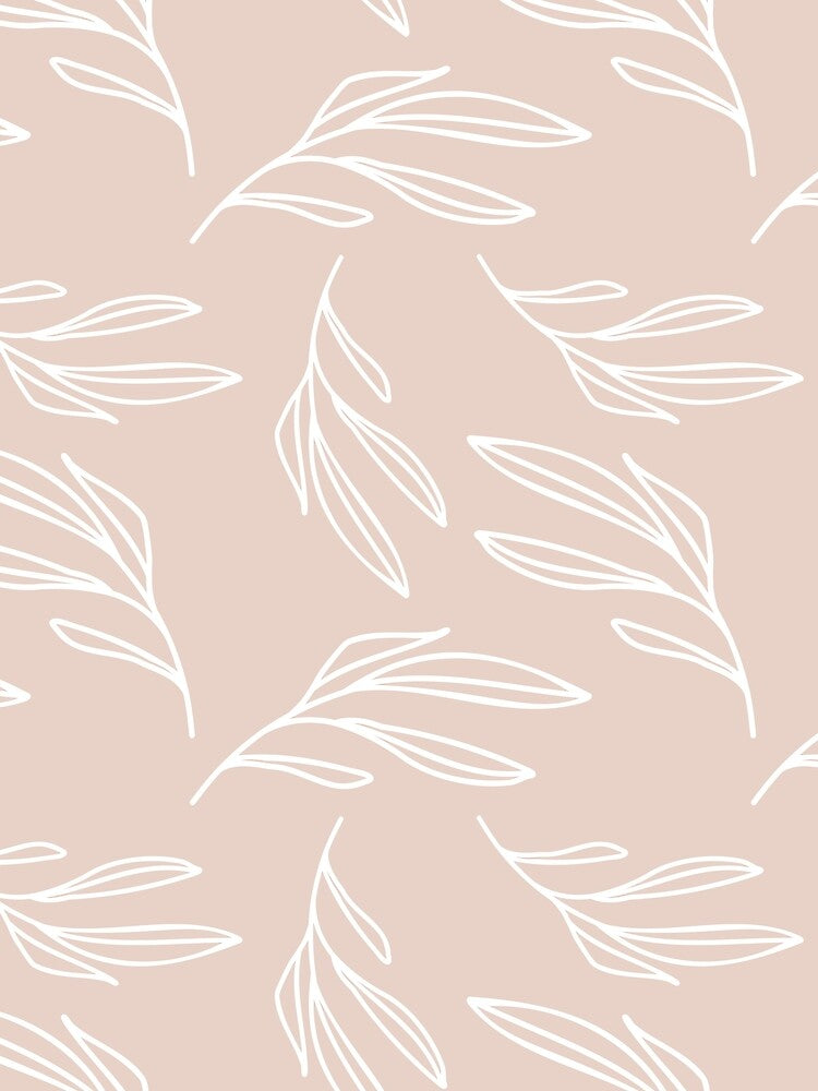 Pattern design With Leaf Brach Drawing by AgataCreate