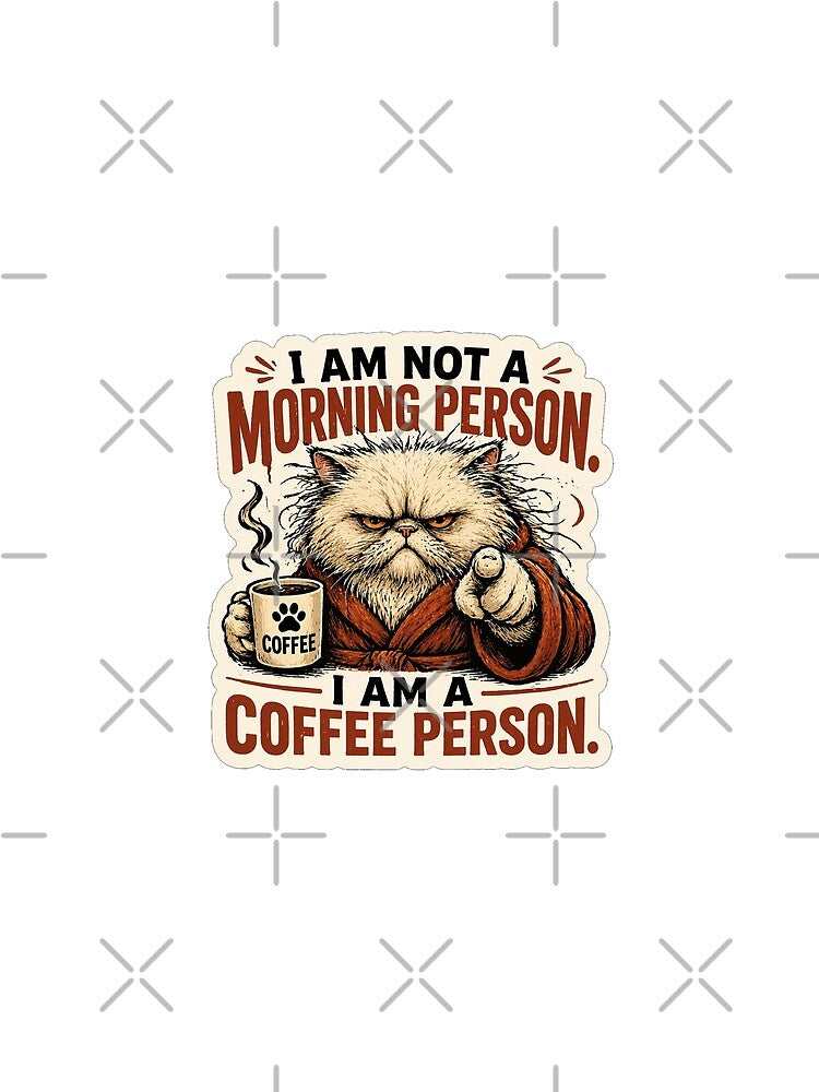 Grumpy Persian Cat Not Morning Person Gift by Gentlestate