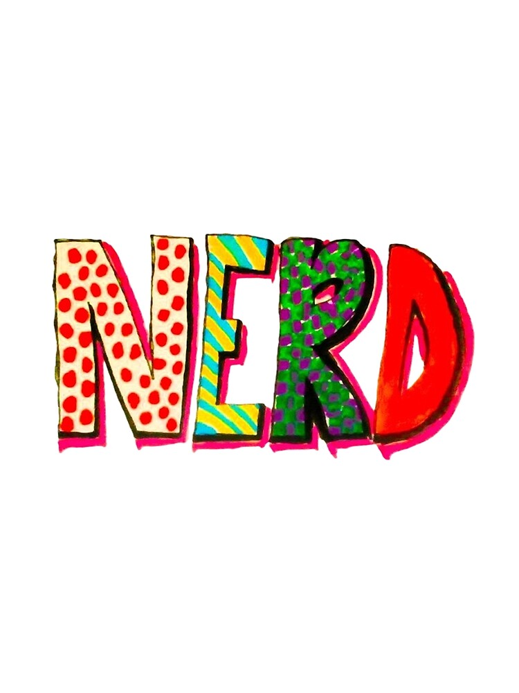 Colorful Hand-Drawn Nerd Typography by Dragonmotor Media