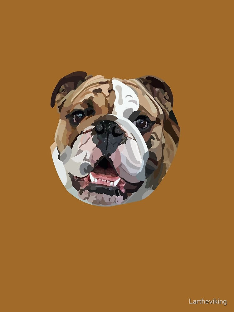 Bulldog Hand Drawn Digital Art by Lartheviking