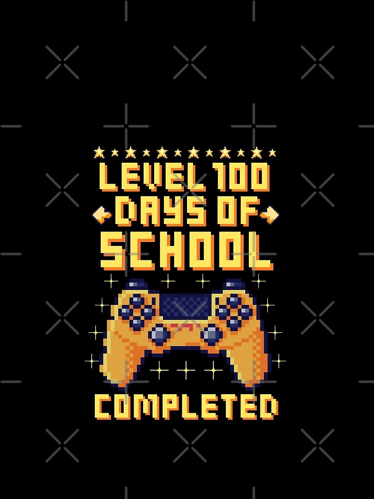 Level 100 Days of School Completed Funny Retro Style 100 Days of School by BelkaMed