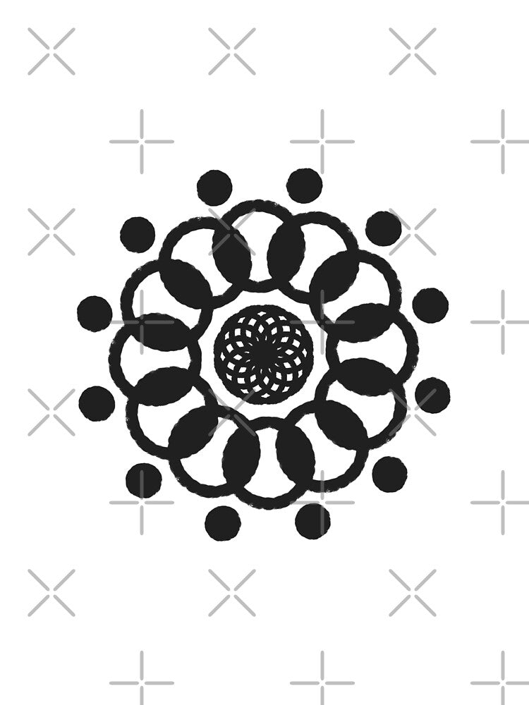 Graphite pencil style circle mandala by Elifndz