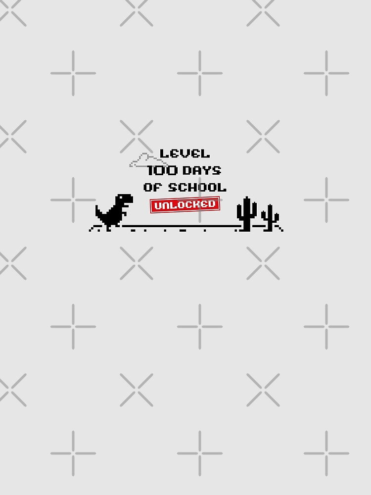 level 100 days of school unlocked, 100 days of school, school boys, Chrome Trex Runner by Yuzik