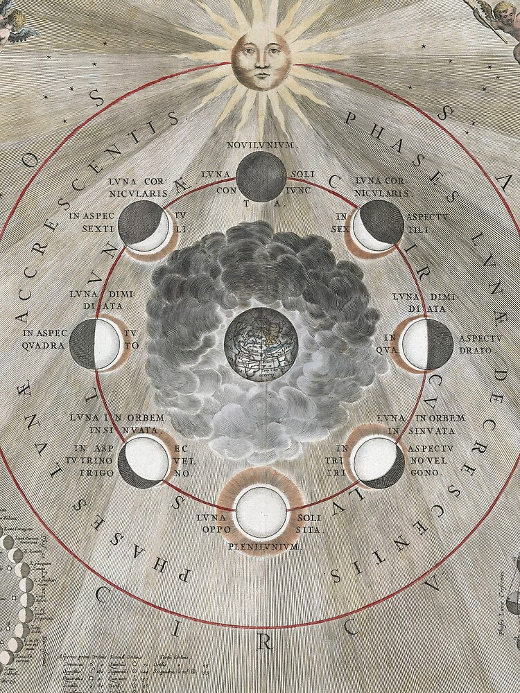 Selenographic Phases of the Moon by Mysticgroovegoods