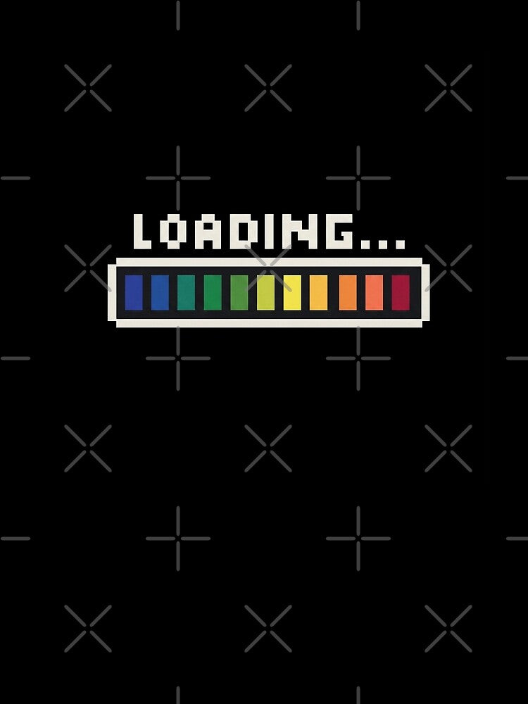 Pixel Loading Bar Retro Gamer Design by WormJ