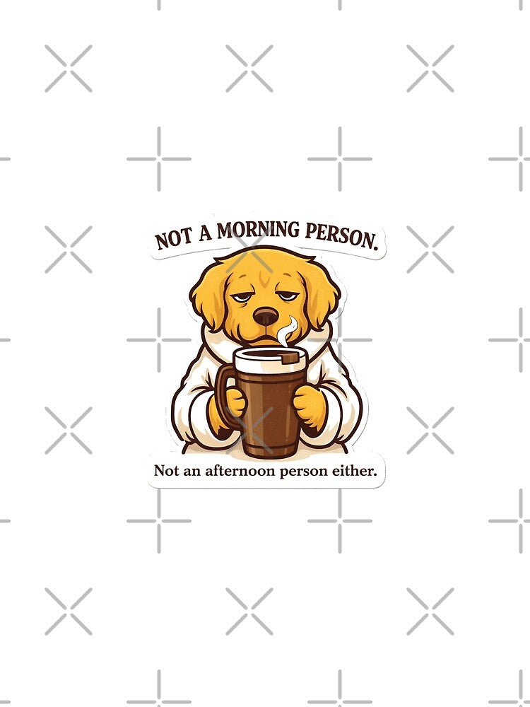 Not A Morning Person Funny Golden Retriever Gift Sticker by Gentlestate