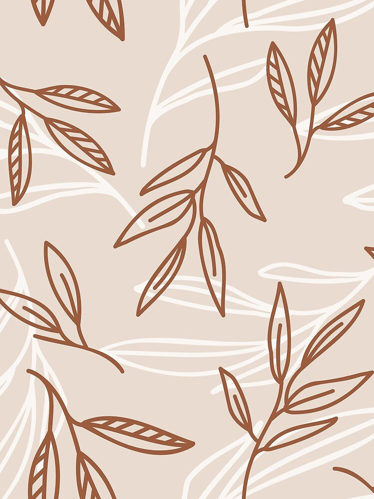 Female Abstract Leaves Pattern Design by AgataCreate
