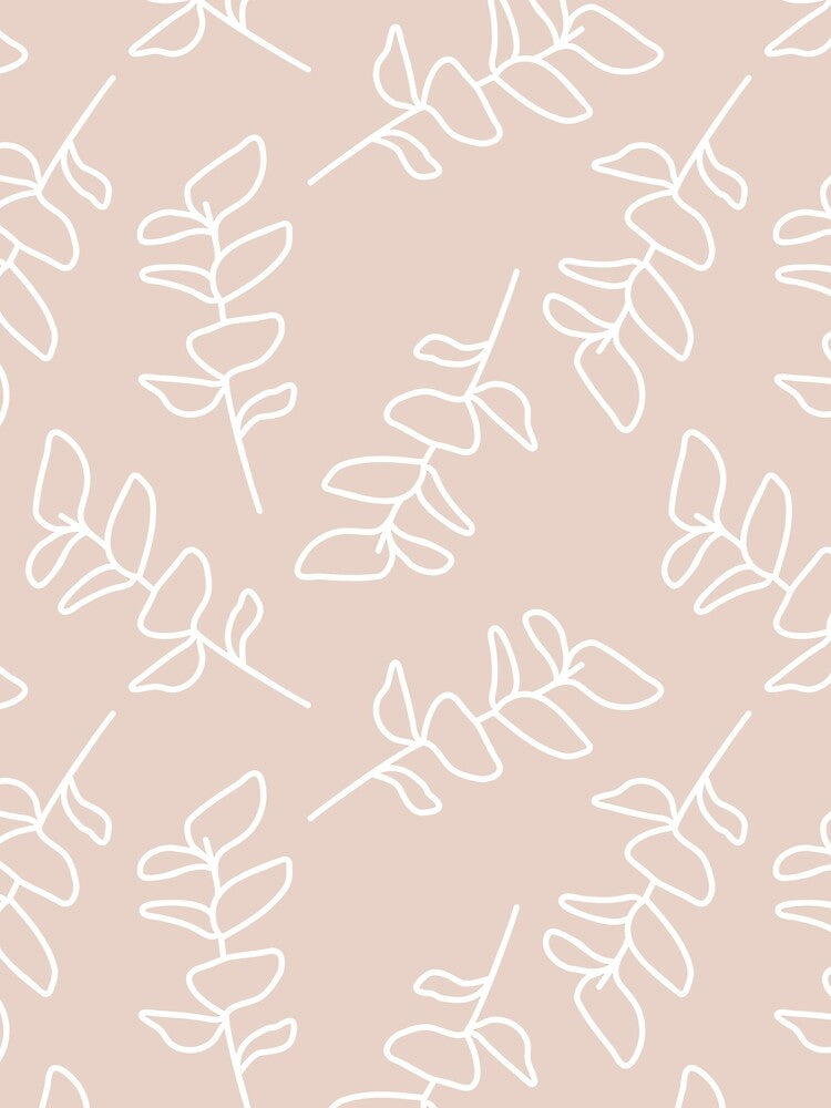 Fine Line Eucalyptus Leaf Brach Pattern by AgataCreate