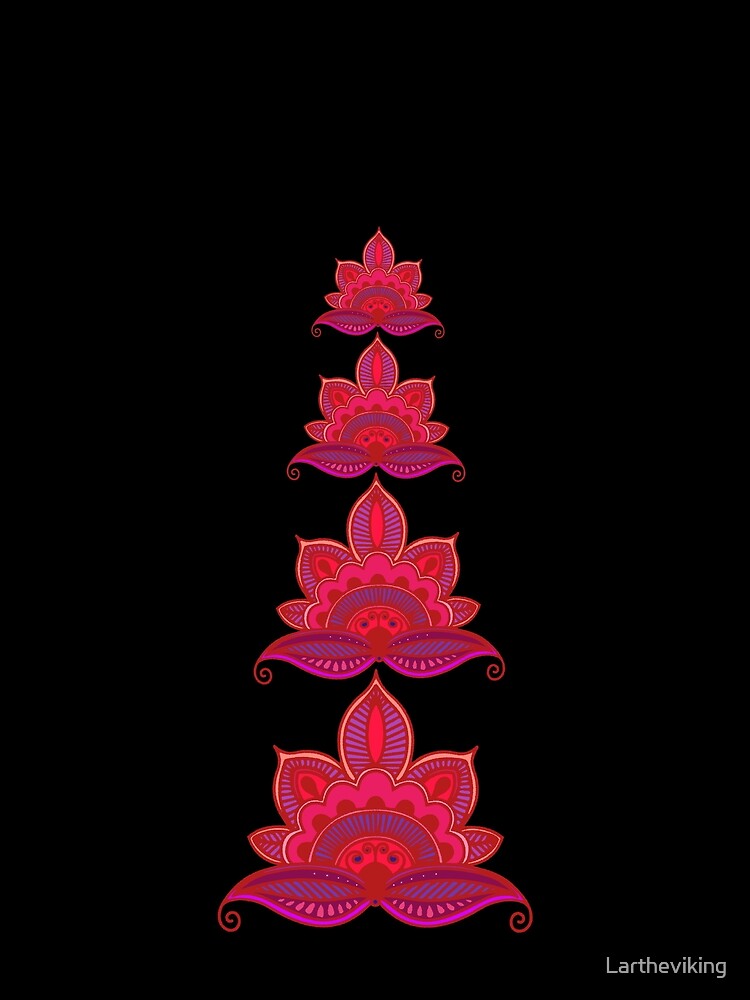 Paisley Hindu Meditation Lotus Flower Zen Spiritual by Lartheviking