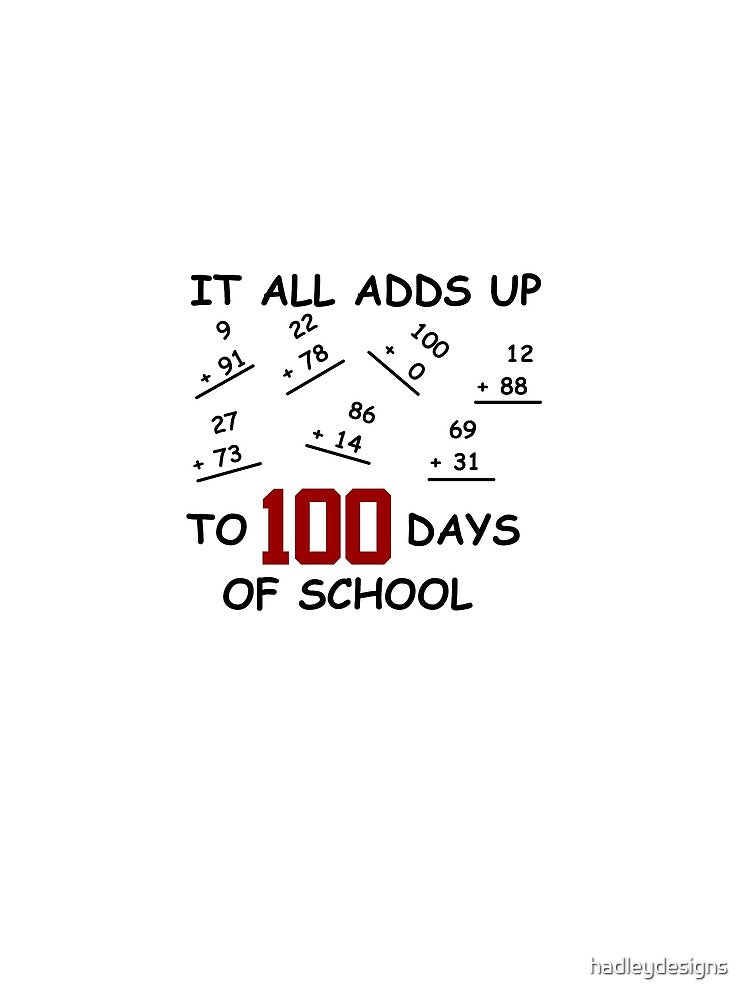 It all adds up to 100 Days of School Teacher Math 1 by hadleydesigns