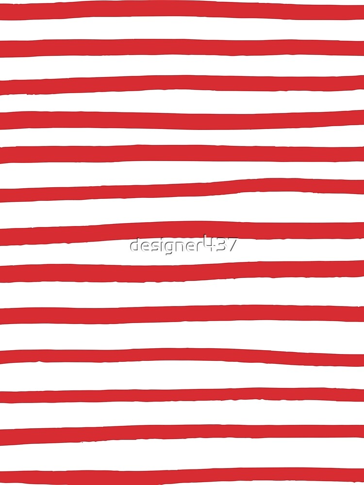 Red hand drawn stripes by designer437