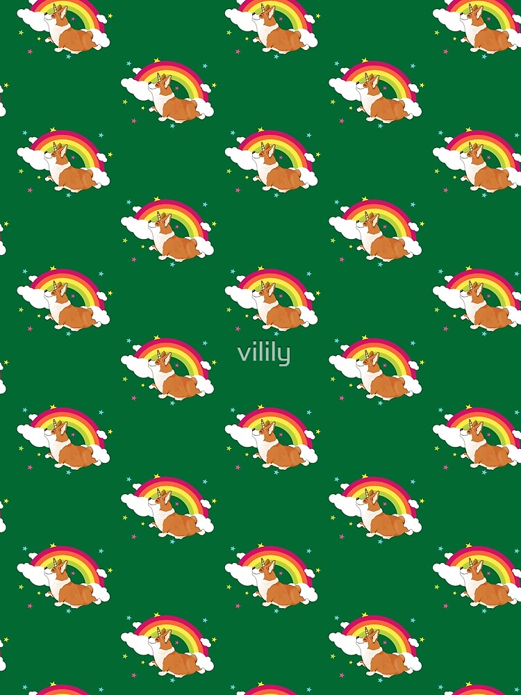 Cute Corgi Unicorn T-shirt by vilily