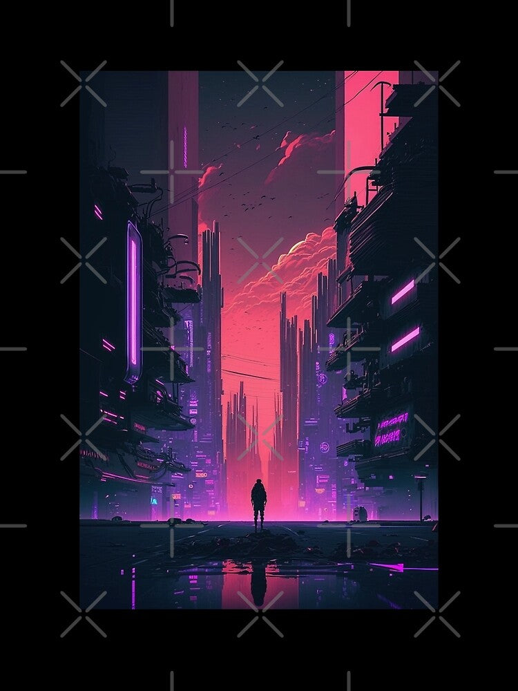 80s Synthwave Cyberpunk City #1 by RESToRAPTOR