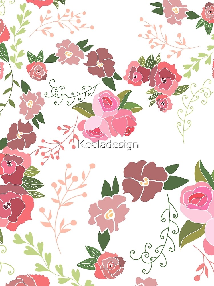Pink Roses Pattern by Koaladesign