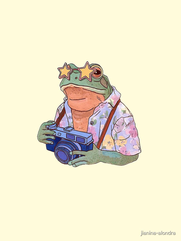 Cool Frog Photographer Star Sunglasses by jianina-alondra