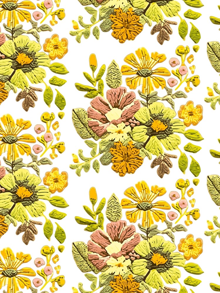 Vintage Fall Floral Faux Needlepoint Pattern Nostalgia by IDK-U