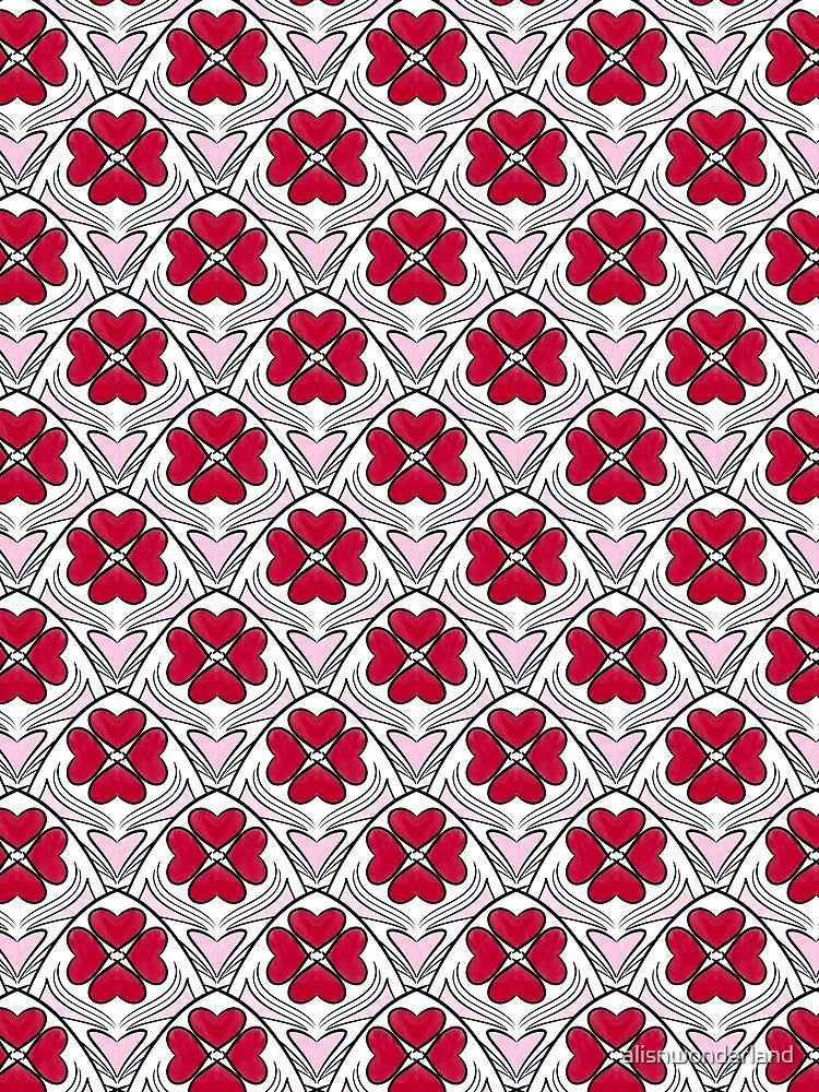 Hearts Pattern - Art Nouveau Inspired by alisnwonderland