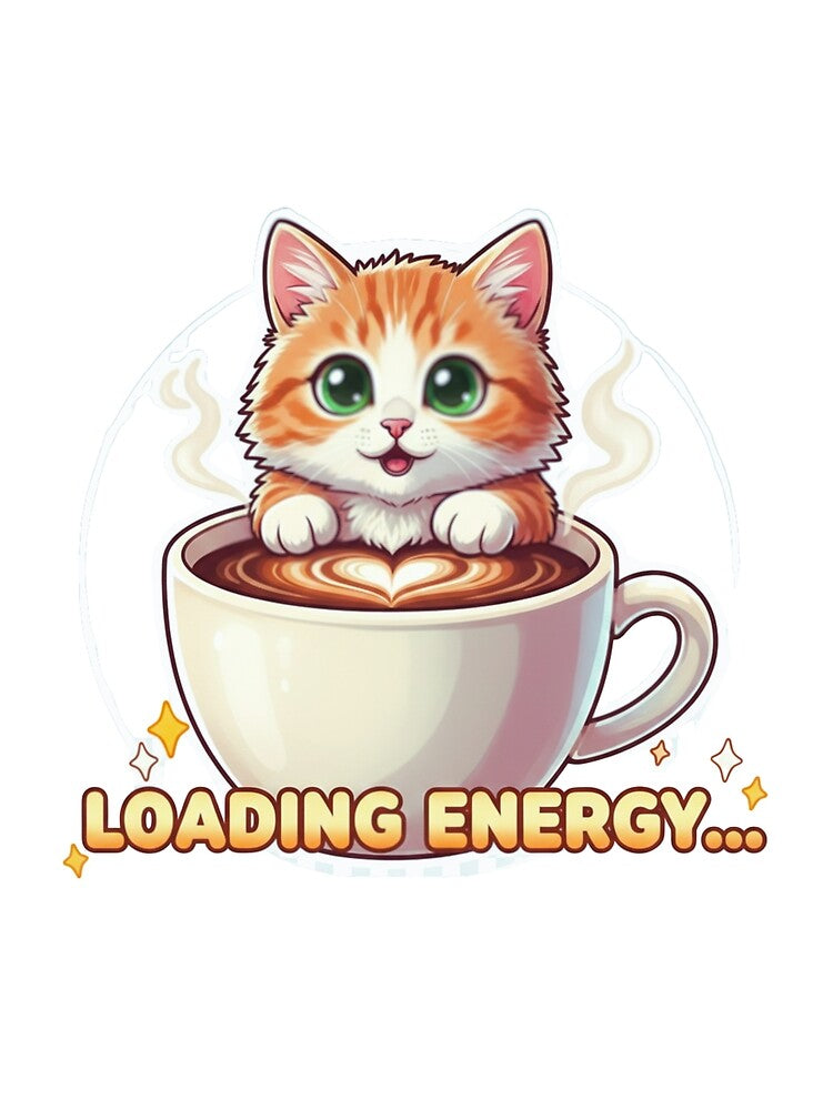 Coffee Cat - Loading Energy Morning Mood by Pukisdaizi