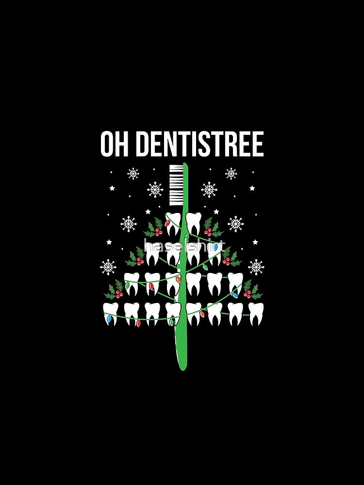 Funny Dentist Christmas Teeth Tree Dentistree Gift by haselshirt