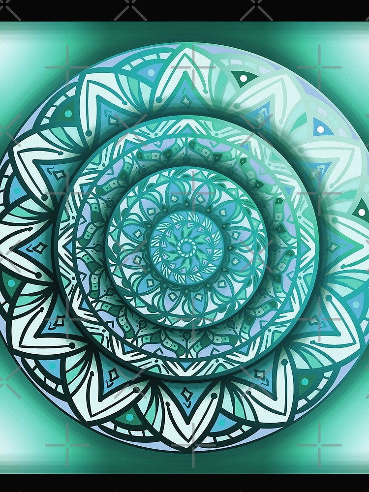 floral jade mandala by angeldecuir
