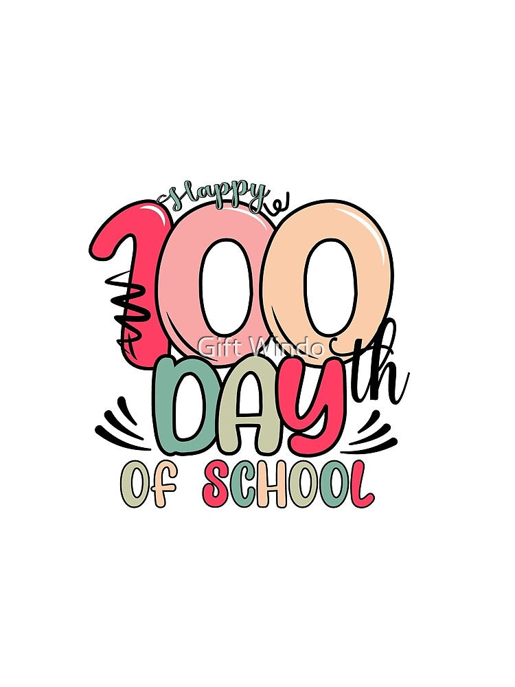 Happy 100 days of school for teacher or kids! Happy 100th Day of School Gifts Classic T-Shirt by Gift Windo
