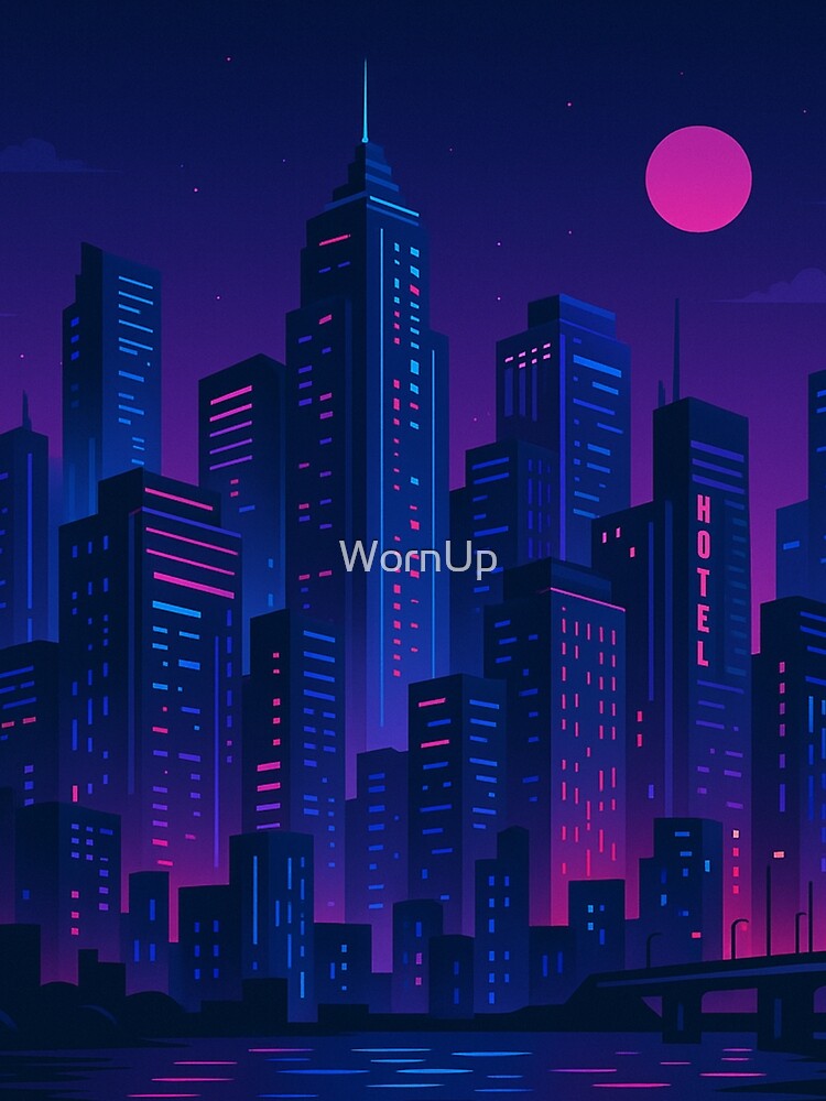 Neon Cyberpunk City – Futuristic Night Scene by WornUp