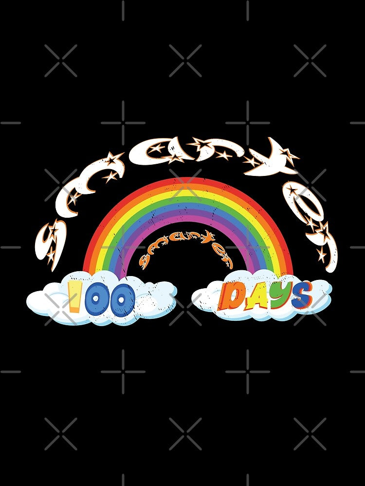 100 Days Smarter Happy 100th Day Of School Rainbow cloud design by soniashah
