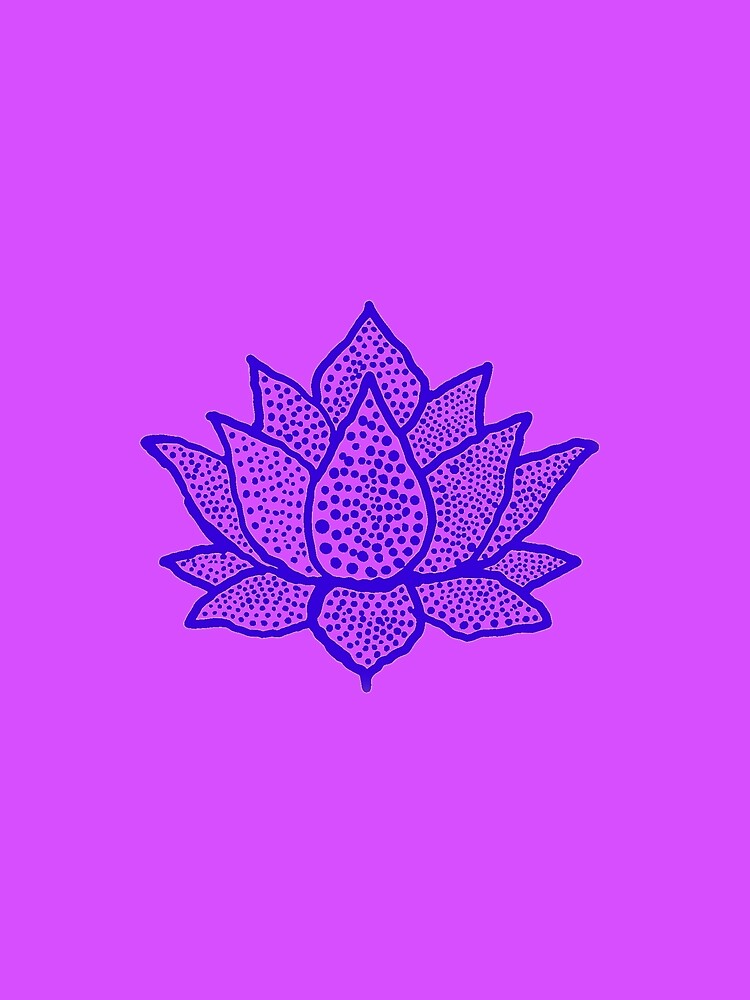 Navy blue spotted lotus flower by Dexter1468