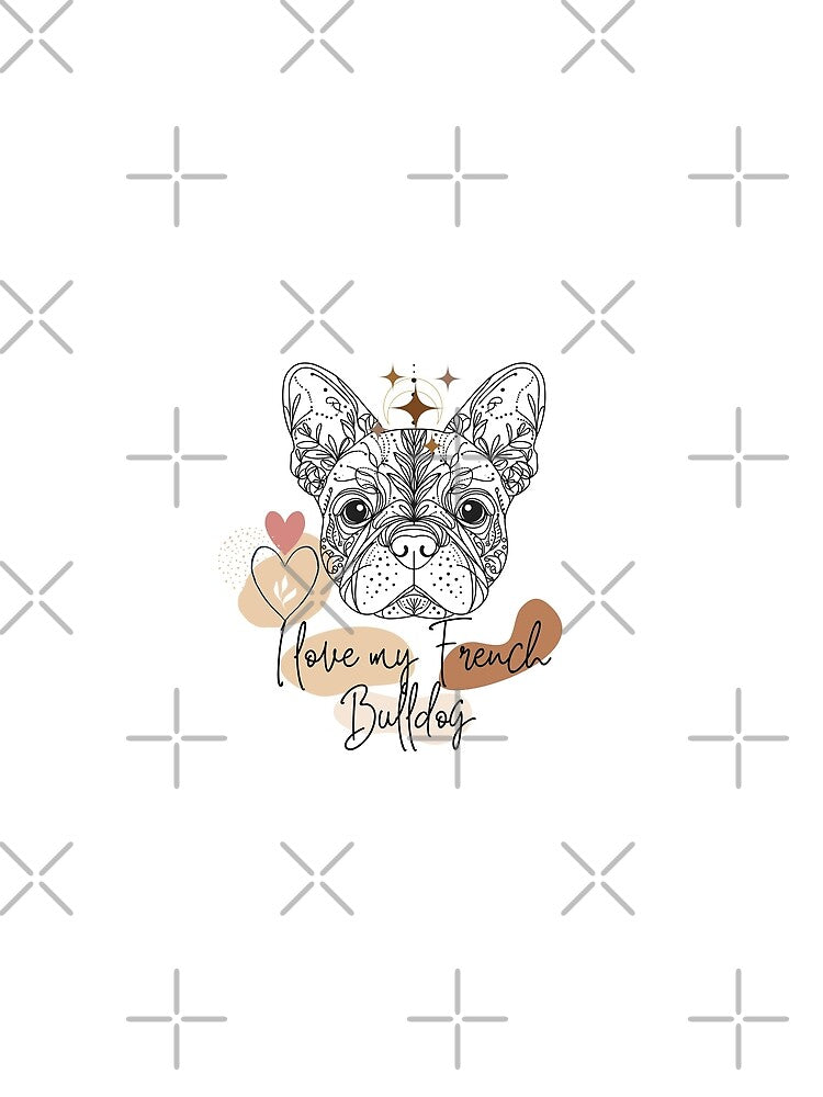 Minimalist Line Boho French Bulldog by Nacho Average Designs