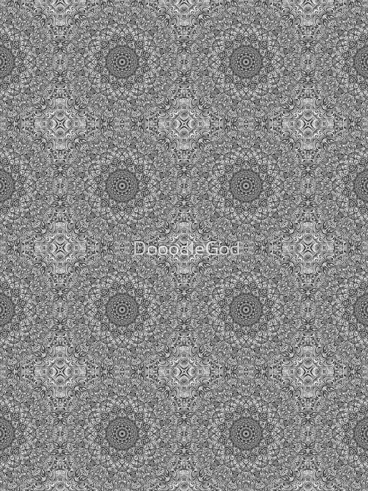 Mandala 7 Black White Swirl Pattern by DooodleGod